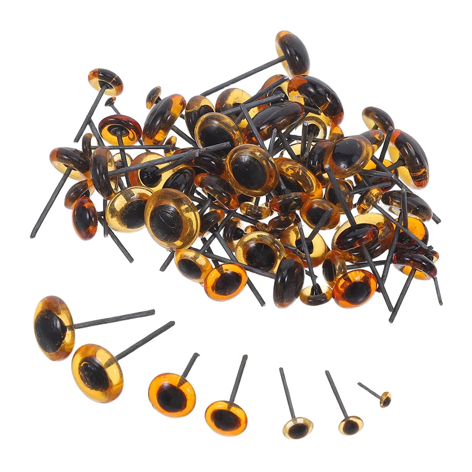 

80 шт. миниатюрных стеклянных глазок 3-10 мм для поделок из смолы, амигуруми, вязаных крючком животных, плюшевых мишек, фигурок, праздничного декора и рукоделия