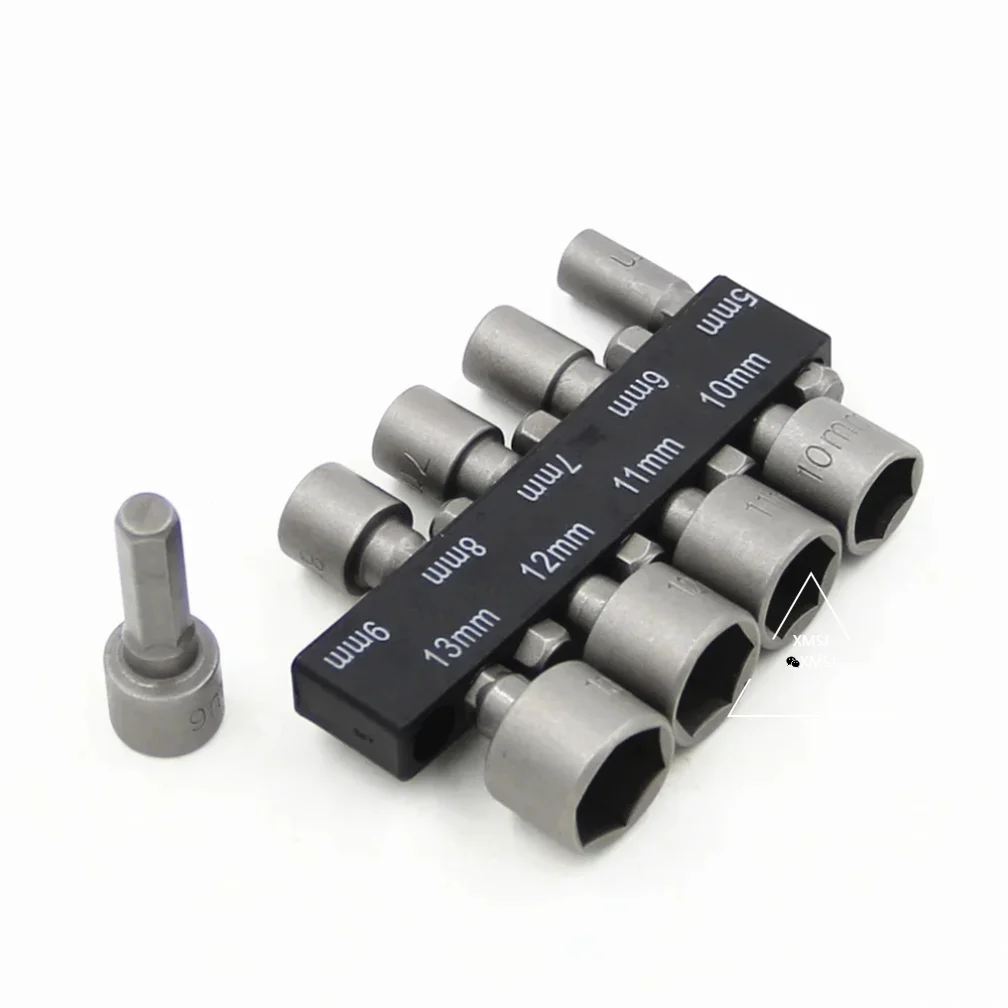 XMSJ 14PCS Hexagon Nut Driver Drill Bit Socket Screwdriver Wrench Set Drill Bit Adapter for Electric Screwdriver Handle Tool