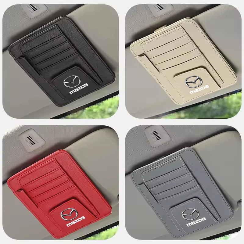 

Car Sunshade Card Package Holder Sunglasses Ticket Card Clip For Mazda 3 6 Atenza Cx9 Cx7 Cx5 Rx8 Rx7 Mx5 Speed Axela CX30 CX3
