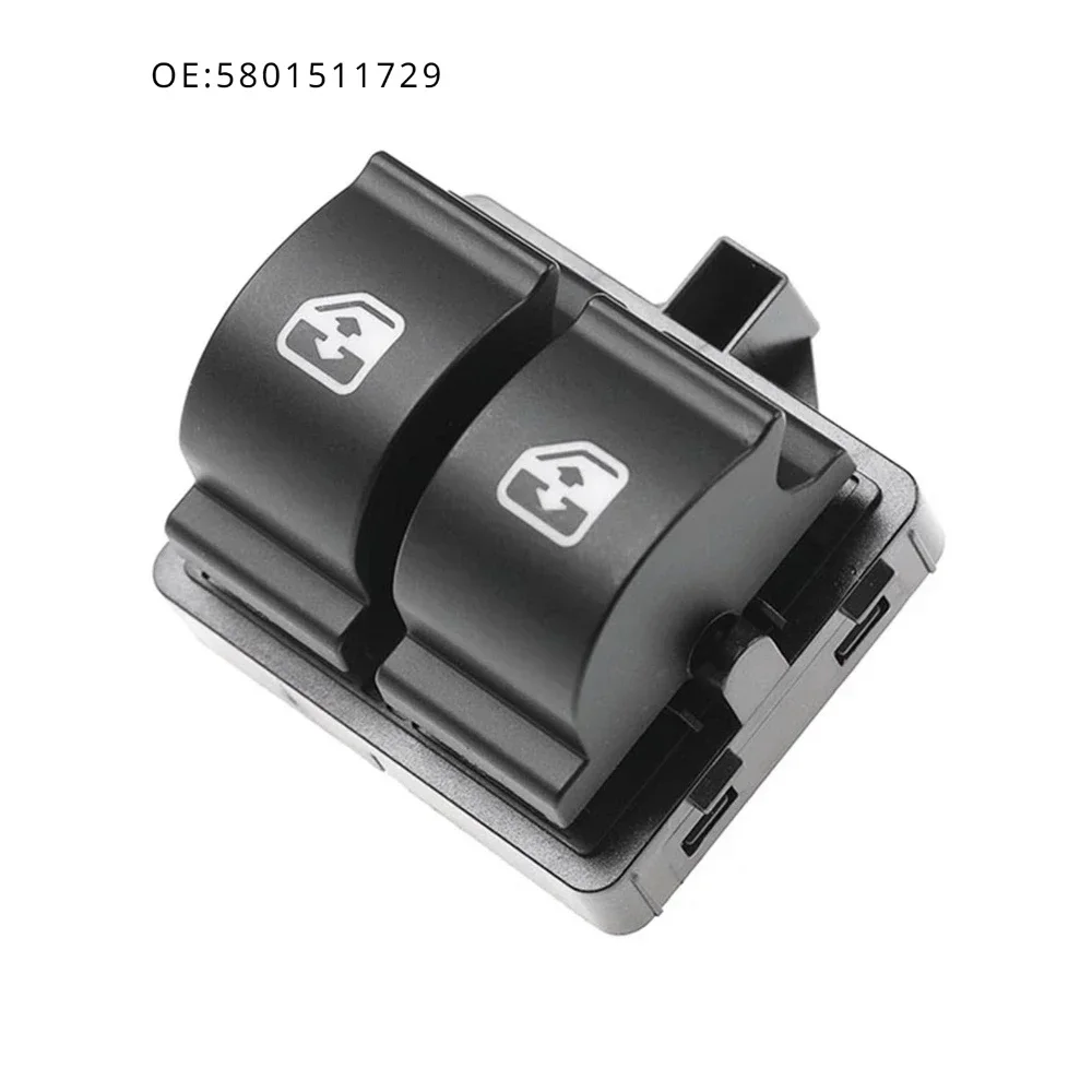 Interruptor de control de ventana 5801511729, accesorios para interruptor de elevación de ventana, piezas de repuesto para Iveco Daily 2015-2018, color negro duradero