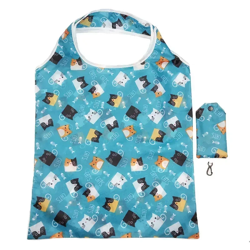 3pc/Lot Foldable Reusable Grocery Bags, Eco-Friendly Nylon Tote, Lightweight & Durable Shopping Carry Bags