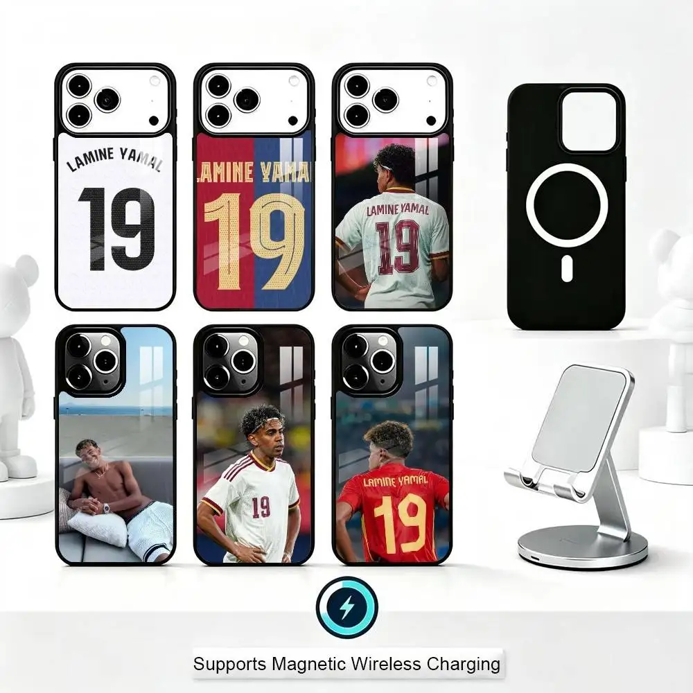 

Football 19 L Lamines Phone Case For iPhone17,16,15,14,13,12,11 Plus,Pro Compatible with magnetic wireless charging