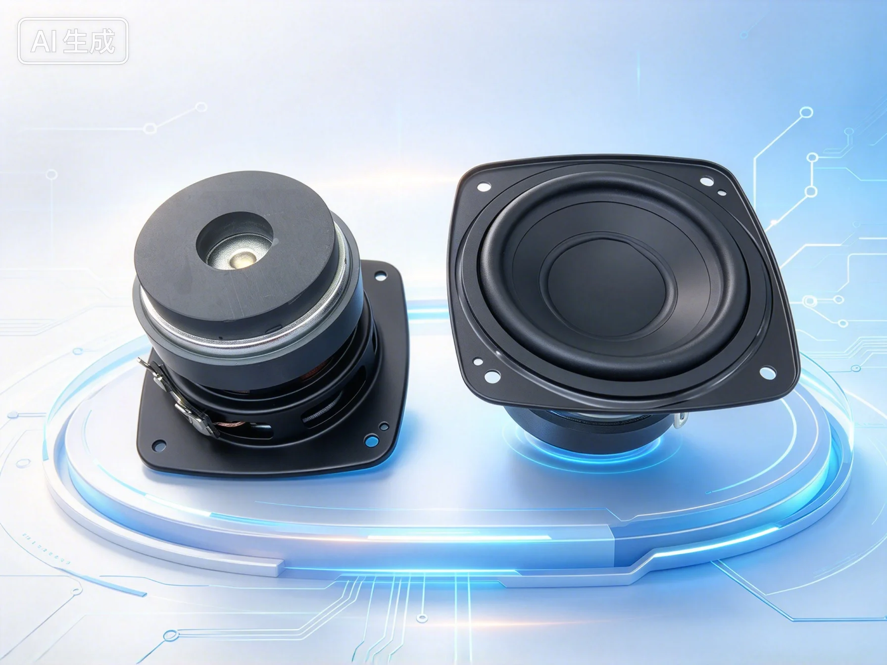 Midrange Speaker for 2.75/3 Inch, Dual Magnet 4Ohm Vocal Unit