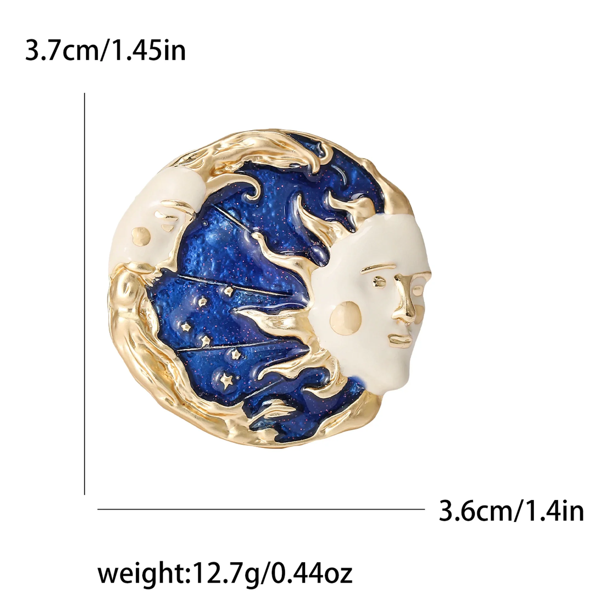 Enamel Moon Brooches for Women Unisex Sun Pins Event Party Backpack Decoration Clothes Accessories