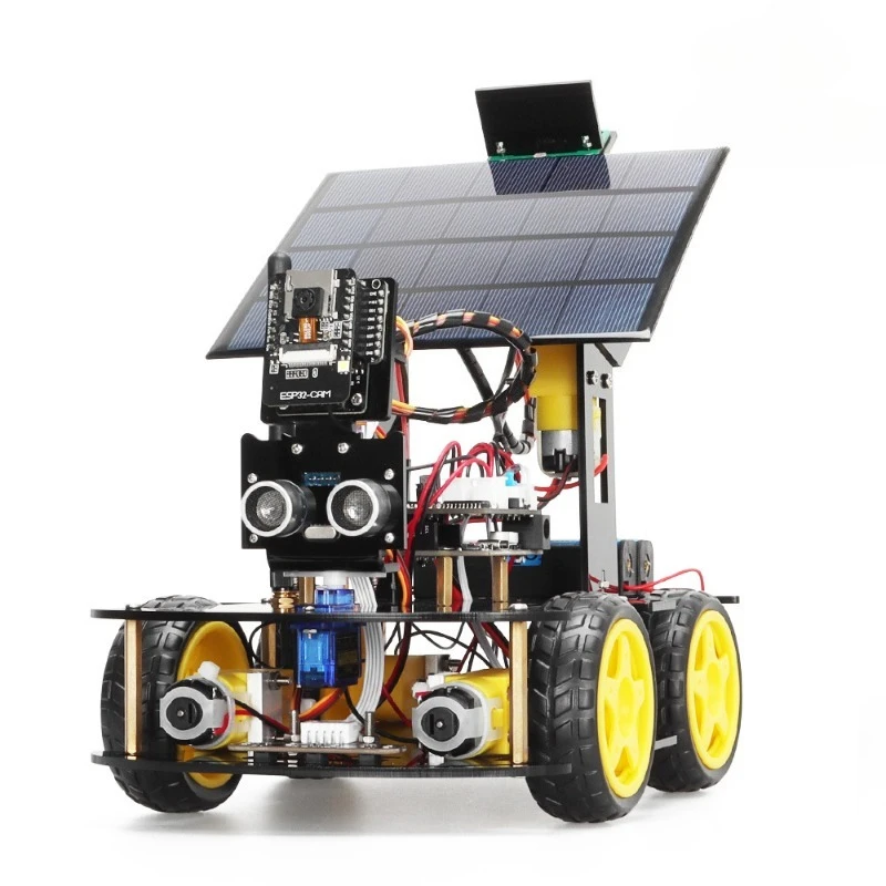 Camera Programming Education Robot Ultrasonic Intelligence Follow Obstacle Avoidance Car Solar Energy Learning