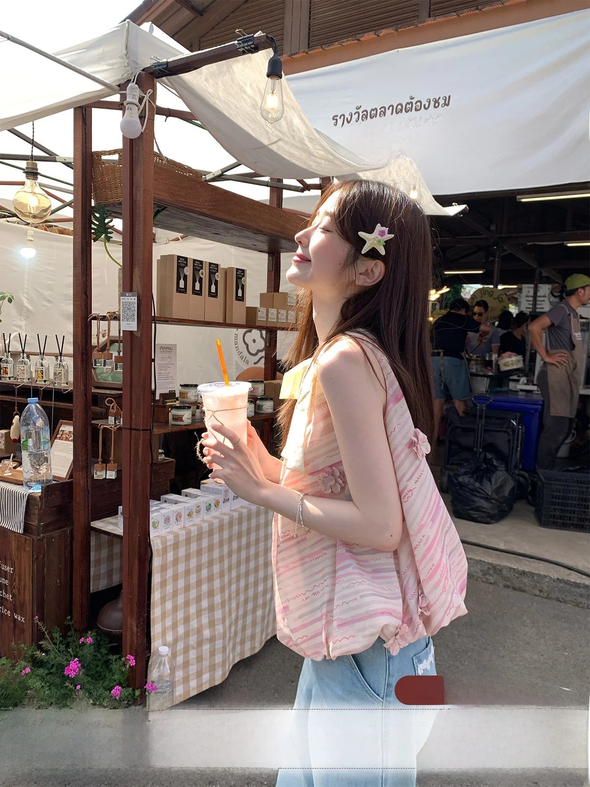 

Модный женский весенний жилет Sweet Style с узором вишневого цвета и принтом «Деревянный чай», двусторонний, с узлами, в стиле бохо