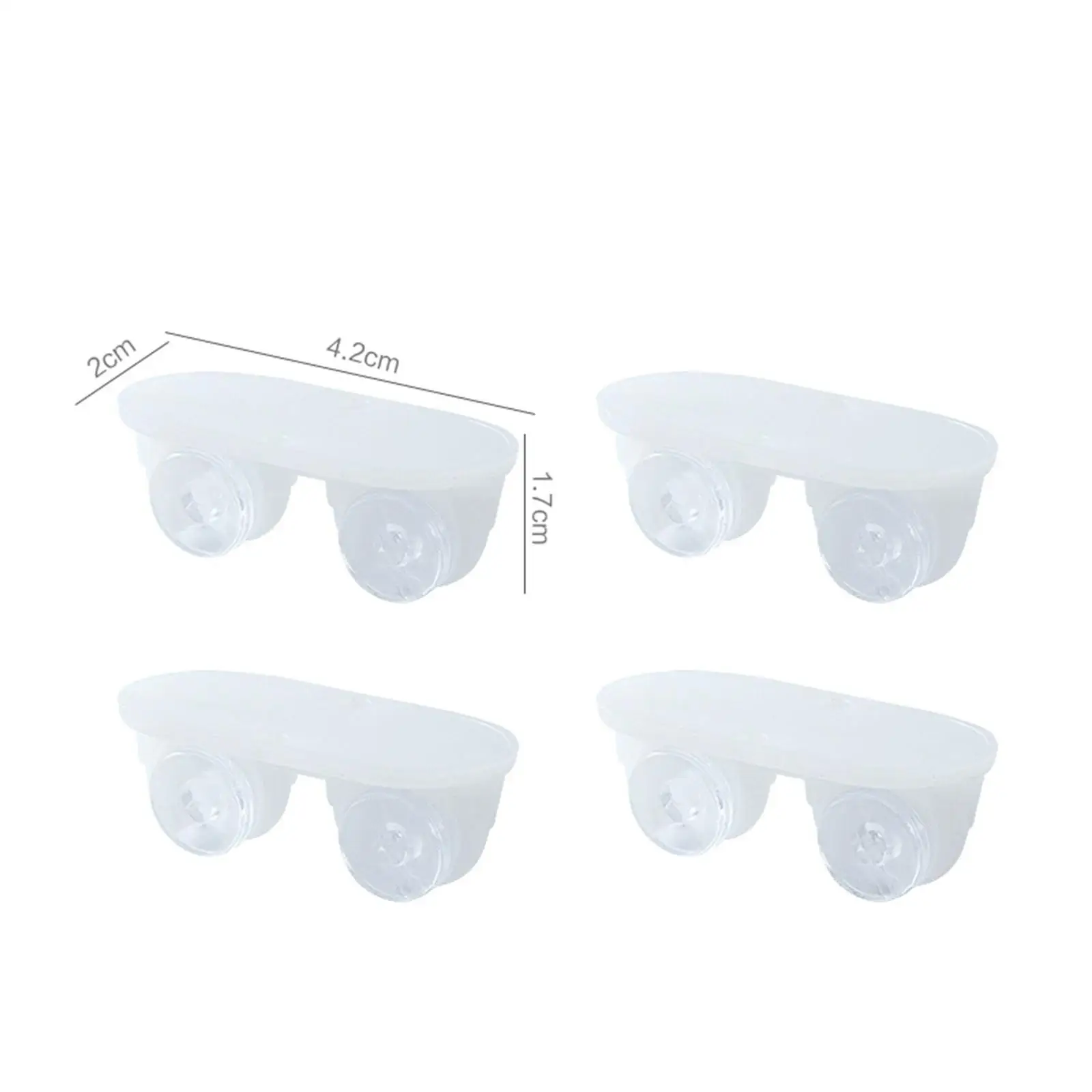 쓰레기통 서랍용 소형 캐스터 휠 자체 접착 롤링 피트 4개