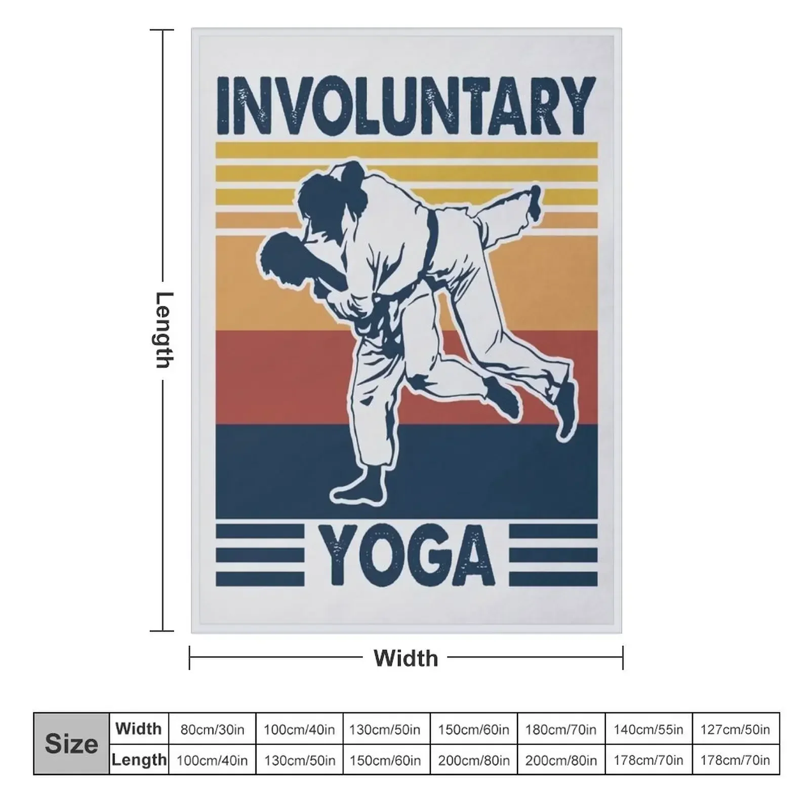 Involuntary Yoga - Funny Jiu Jitsu Lover Throw Blanket Hair Furry Nap blankets and throws Blankets