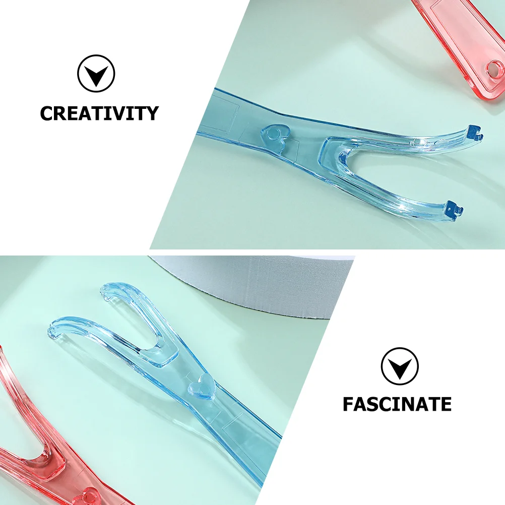 2 Pcs Dental Floss Holder Comfortable Replaceable Flosses Flosser Tooth Picks Plastic Braces Flossers Threaders