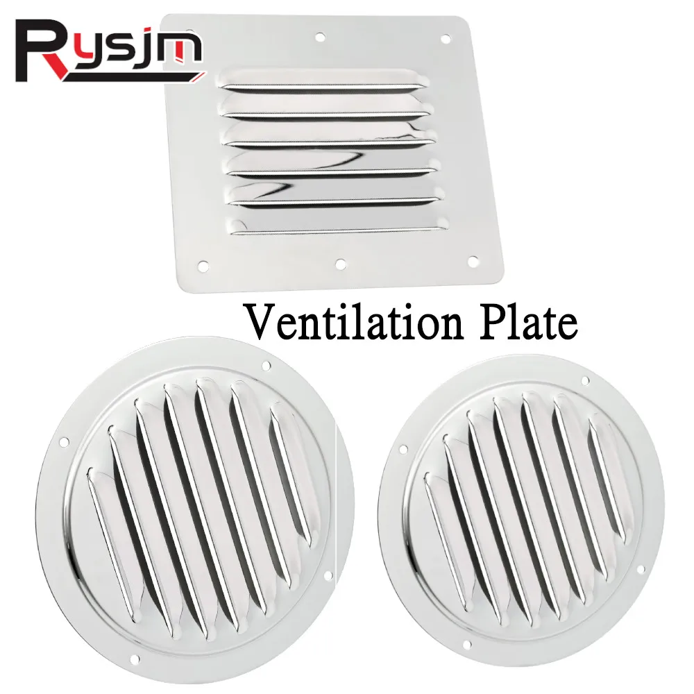 1Pc Marine Hardware Stainless Steel Boat Marine Square Air Vent Louver Vent Grille Ventilation Louvered Ventilator Grill Cover