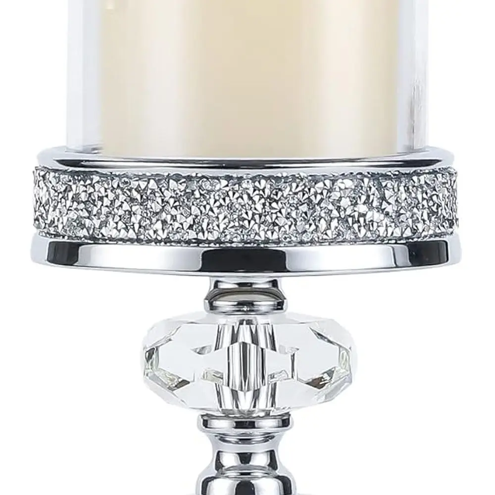 

Crystal Pillar Candle Holders, Elegant Home Decor for Candles, Ideal for Weddings and Events, Coffee & Dining Tables