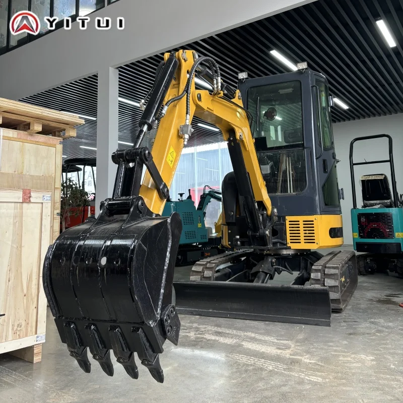 SDYT 미니 굴삭기 소형 크롤러 굴삭기 가정 정원 공사용 도랑 파기 및 철거 유로 5 쿠보타 엔진 맞춤형
