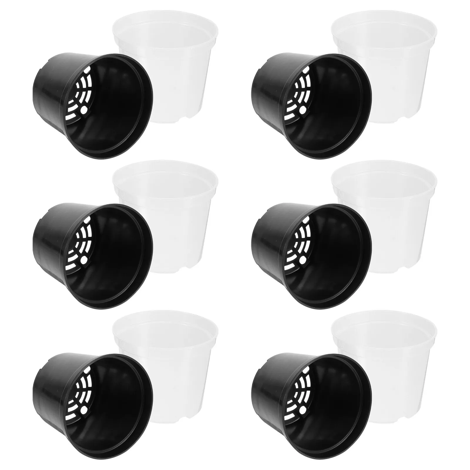 20Pcs Plastic Plant Nursery Pots for Indoor Garden Seedlings Growing Planting Nursery Cups Drainage Holes Breathable Lightweight
