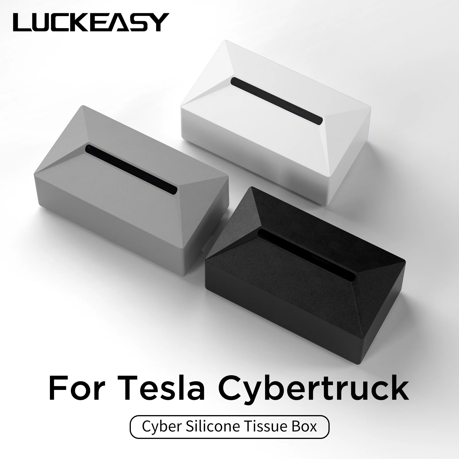 

for Tesla Cybertruck Car Tissue Box Seat Back Hanging Silicone Tissue Holder Box With Fix Strap Auto Interior Accessories