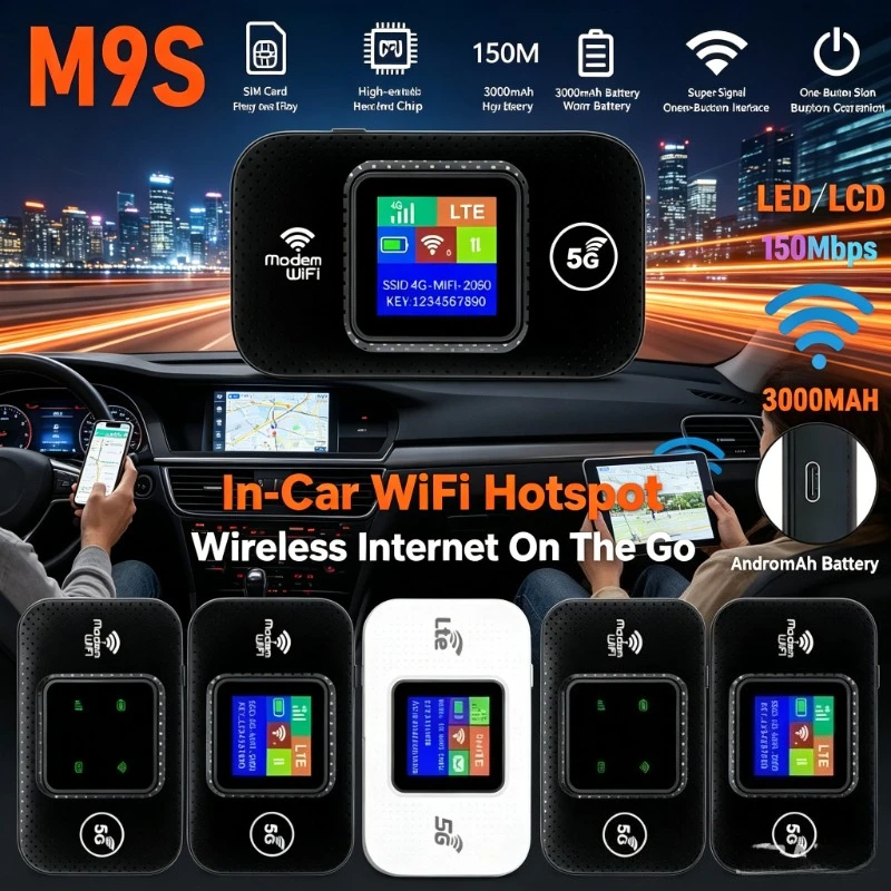 WiFi6 4G Mobile Hotspot With SIM Slot 10-user Limit Business Commute Daily Errands Pocket Wireless Router