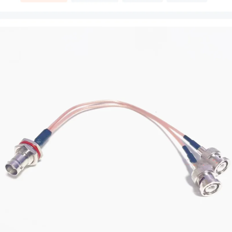 BNC Male Female to 2 BNC Male Female pigtail Jumper Cable Y type Splitter Combiner Cable RG316