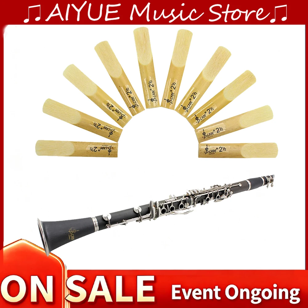 SLADE 10 Teile/satz Bb Klarinette Blätter Traditionelle Bambus Blatt Stärke 2,0/2,5/3,0/Holzblasinstrument Zubehör Klarinette Teile