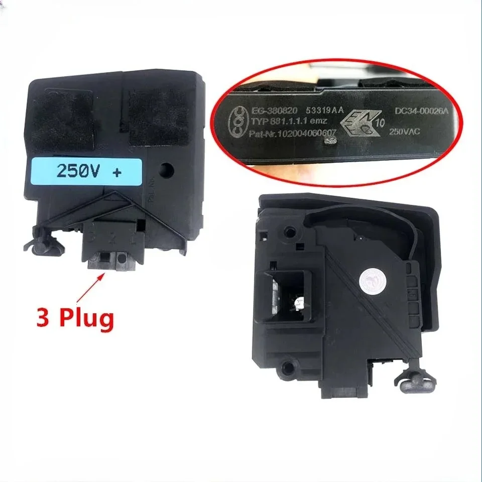 WZ-New for washing machine electronic door lock delay switch DC34-00026A WW90h7410ew sc 12H8420EW 3 plug 1pcs