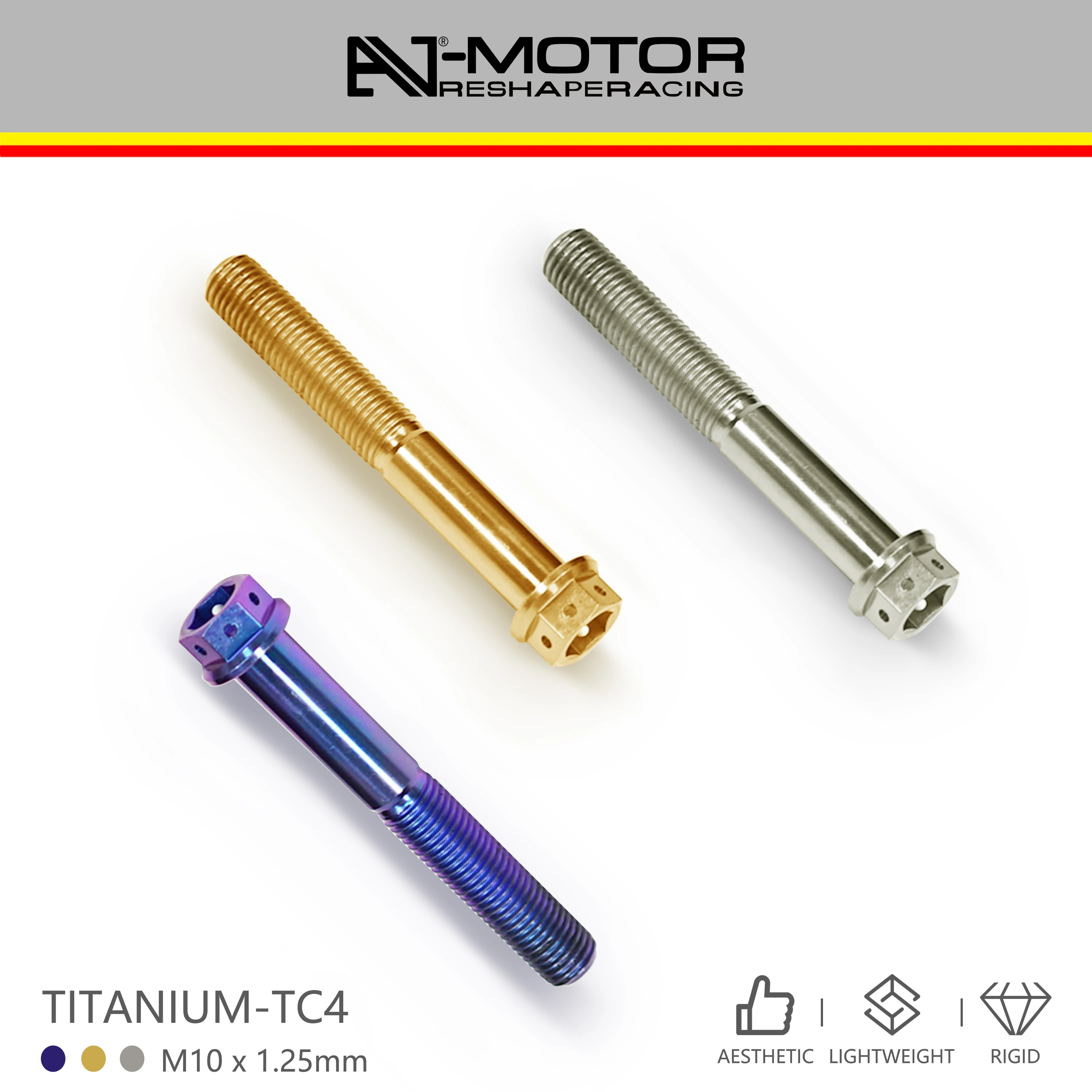 AJ-MOTOR Motorcycle Front Brake Caliper Screws Titanium Alloy for Yamaha YZF-R7 YZF-R6 YZF-R9 YZF-R1/R1M