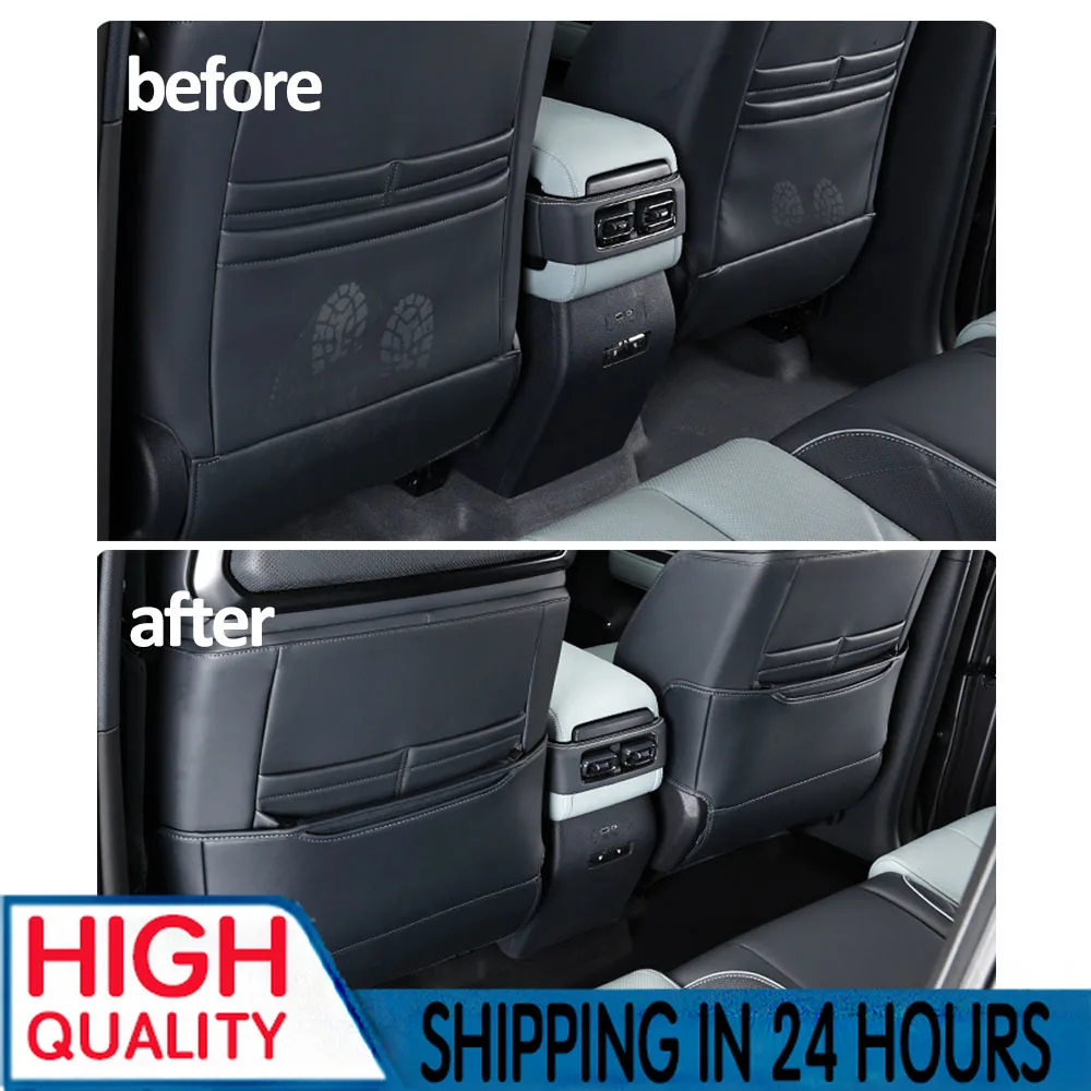 New Seat Back Anti Kick Pad for BYD Leopard 5 Original Color Leather Protective Anti-Kick Automotive Interior Accessories 2 Pcs
