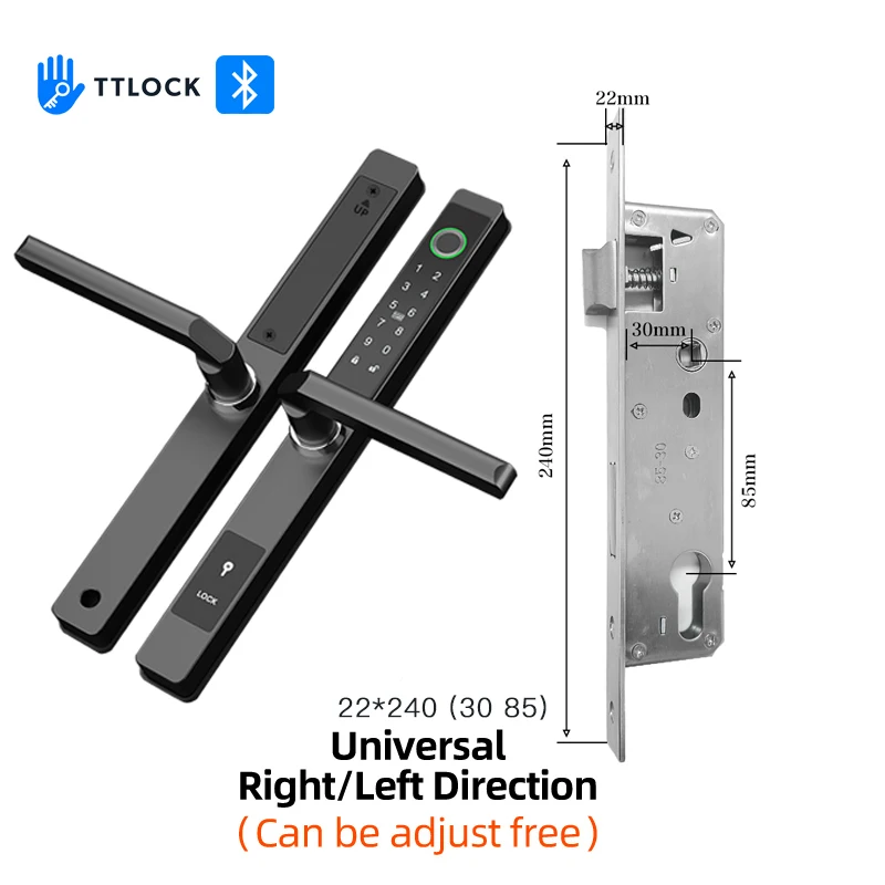 Waterdichte Ttlock Outdoor Poort Vingerafdruk Bluetooth App Rfid Code Sleutelloos Elektronisch Slim Deurslot Voor Glas Aluminium Glijdende