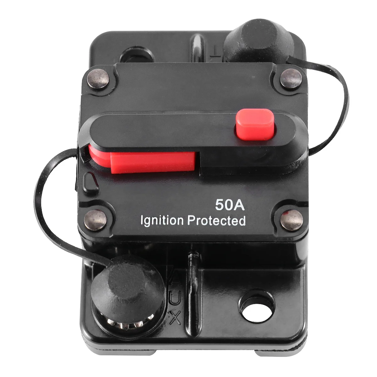 

50A Waterproof High Amp Manual Reset Dual Circuit Breaker For Electrical Protection Overcurrent Safety Switchable Fuse