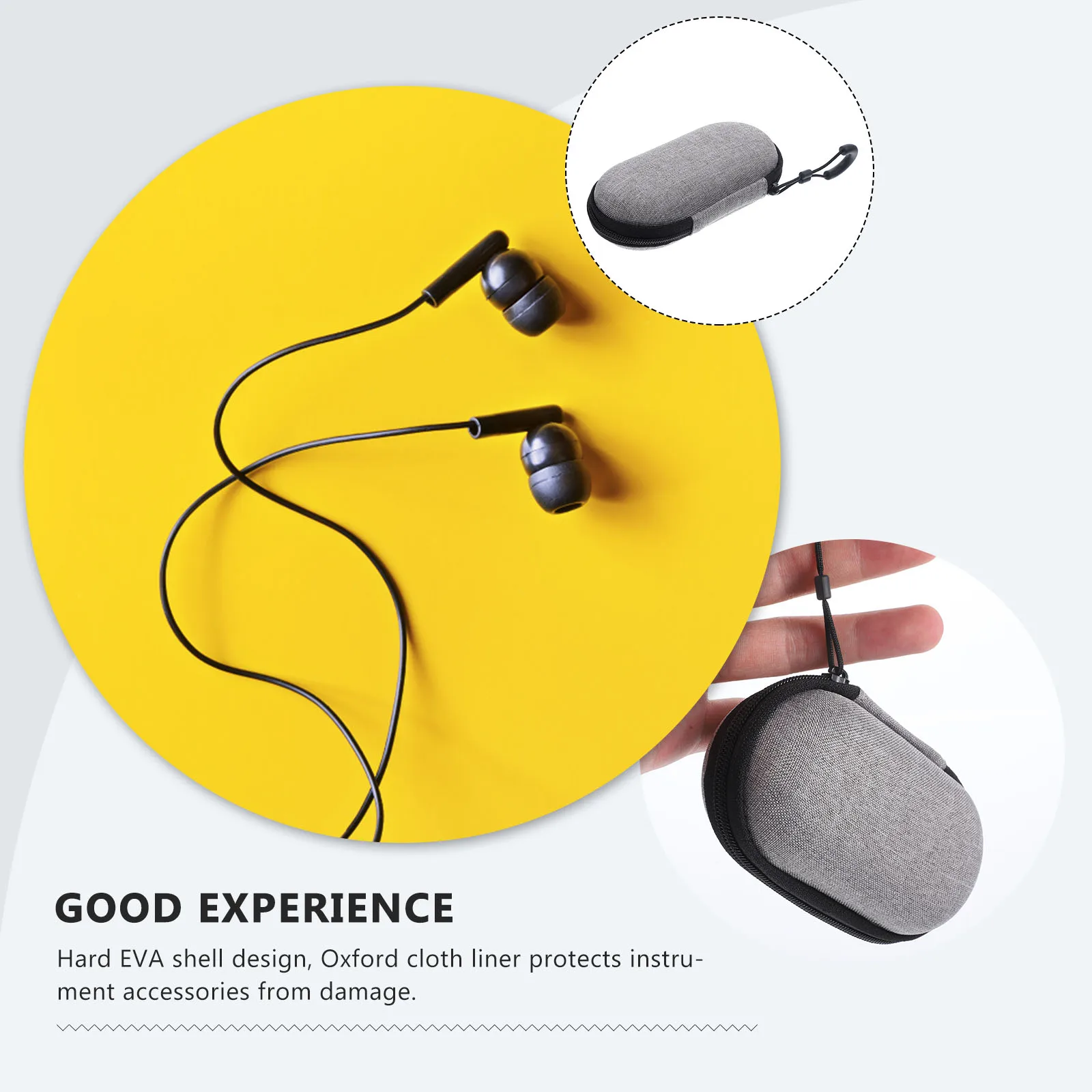 

Multi-Functional Guitar Tuner Storage Case Hard EVA Shell Travel Organizer for Accessories Cable Cord Lightweight Oxford