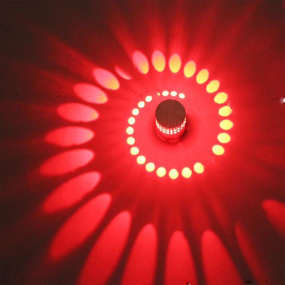 

Spiral LED Wall Light - Modern Spiral LED Wall Sconce 1W Ceiling Down Light Disco Bar KTV Lamp White