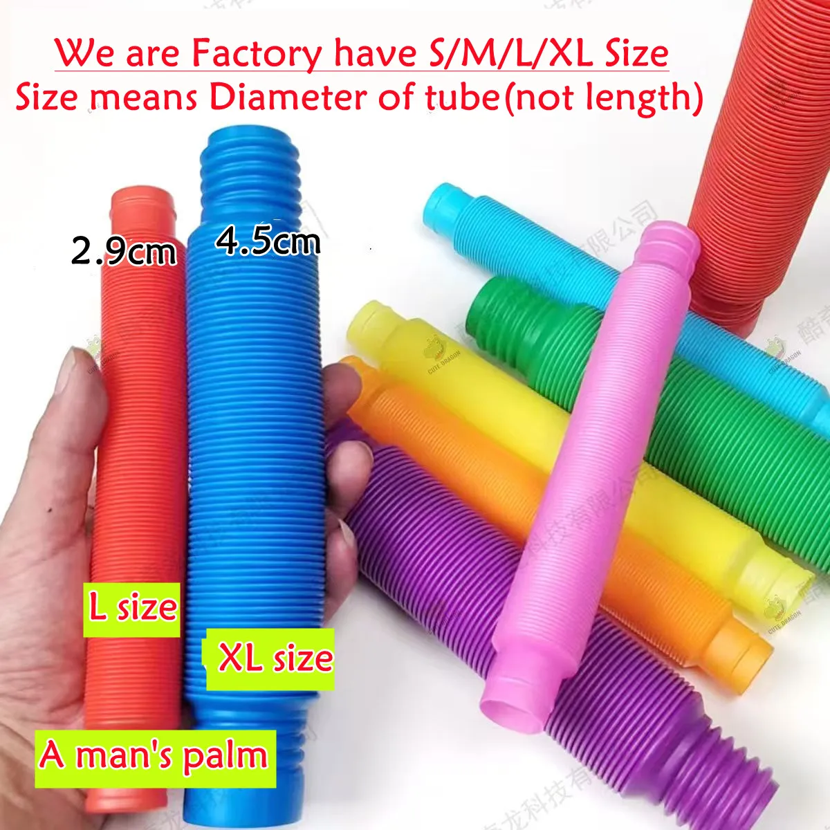 Zabawki Kreatywne Szkoła DIY Ściana Wodna Zabawa Dziecięca Rurka Pop Ogrodowa Teleskopowe Rury Wodne Antystresowa Zabawka Fidget 1.9/2.9/4.5cm 20 szt.