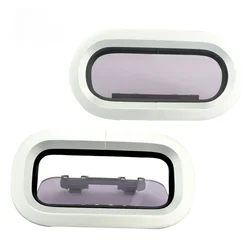 Heavy Duty Boat Porthole Window, 10mm Thick Acrylic Opening Portlight, 0-180° Marine Hatch for Yacht RV Caravan, 5-25mm Deck