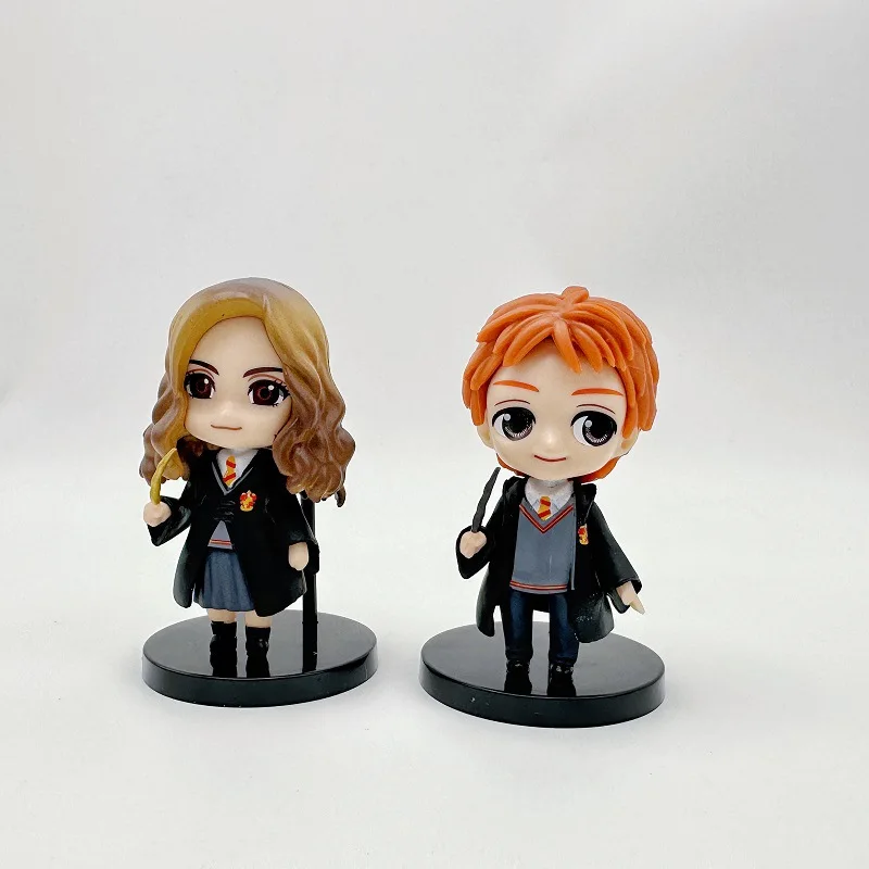 10Pcs/Set Harry Potters Figures Anime Q Version PVC Doll Toys Movies Car Cake Decoration Birthday Christmas Gift