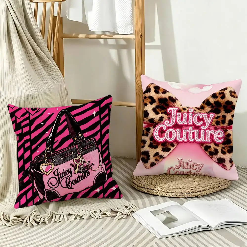 Y2K J-Juicy C-Couture   Pillow Case Pattern Printed Pillowcase For Living Room Sofa Cushion Cover