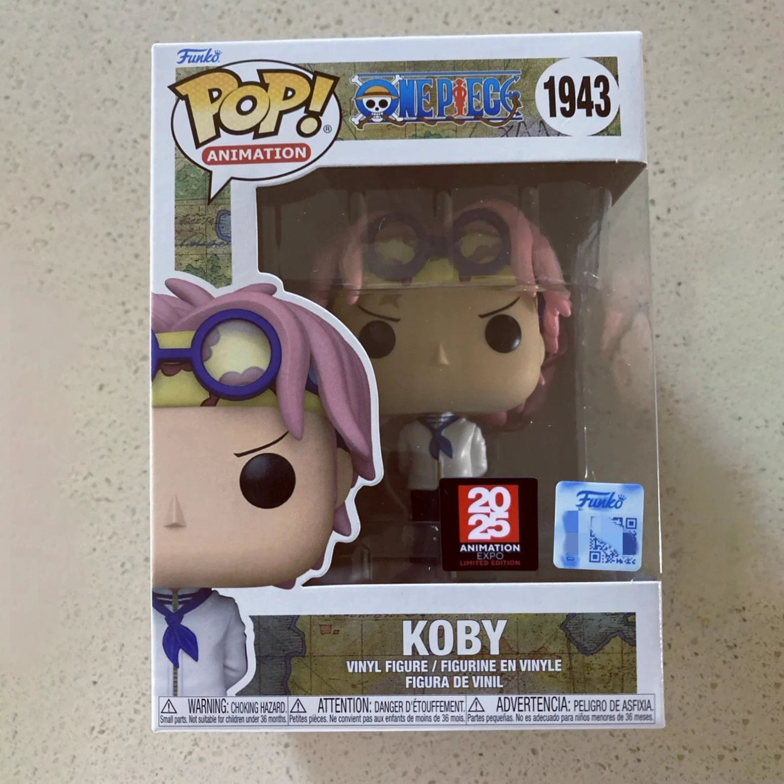 

One Piece Action Figures Pop Koby 1943 Funko 2025 Animation Expo 4.1 inch Limited Edition Figure Collectible DecorationToy Gift