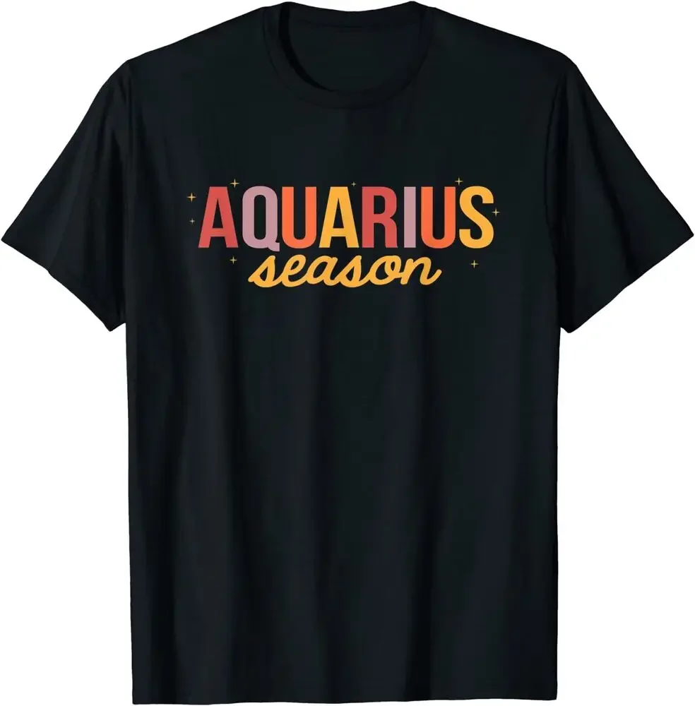 

NEW! Aquarius Season Zodiac Horoscope January February Birthday T-Shirt Tees High Quality 100%Cotton Short Sleeve