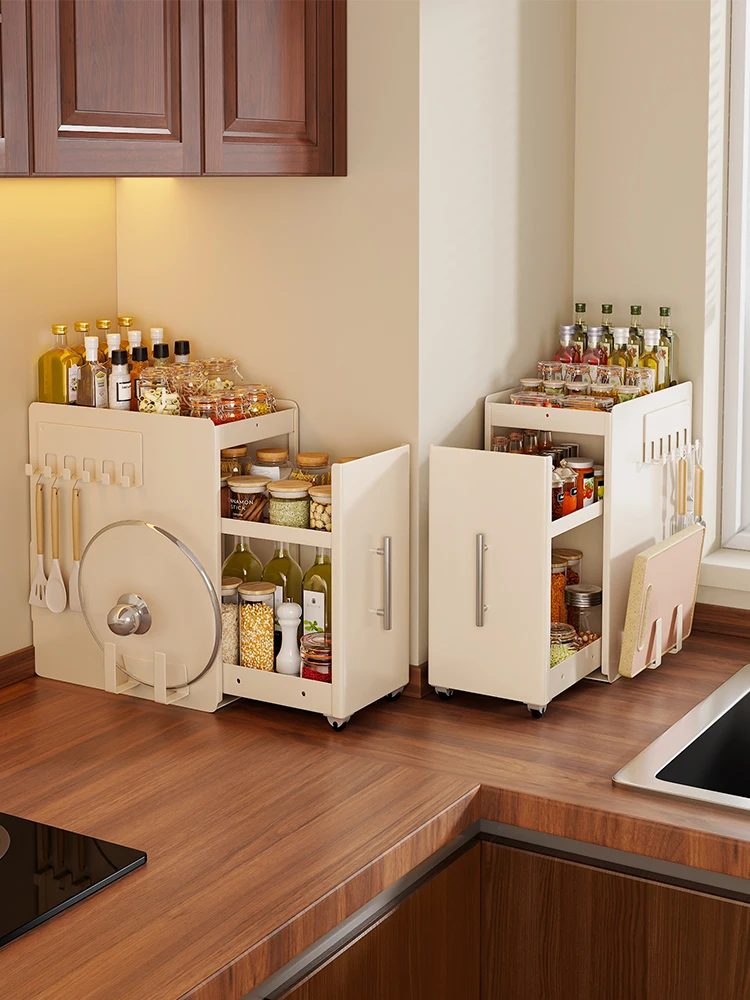 narrow-kitchen-spice-rack-small-size-seasoning-storage-shelf-countertop-oil-salt-sauce-organizer-carbon-steel-no-installation
