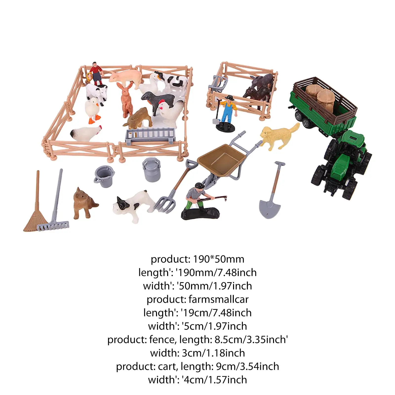 Boerderijdieren Figuren Speelgoedcollectie Realistische decoraties Gesimuleerde micro-landschapsmodelbeeldjes voor kinderen Volwassenen Kinderen