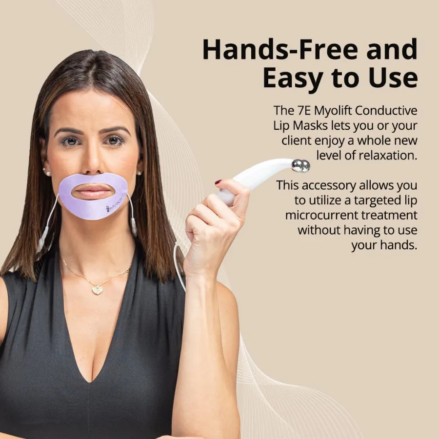 قناع شفاه موصل لأدوات العناية بالبشرة المحمولة من Myolift للوجه المكركرنت شد الوجه الفوري ومكافحة الشيخوخة وشد الجلد