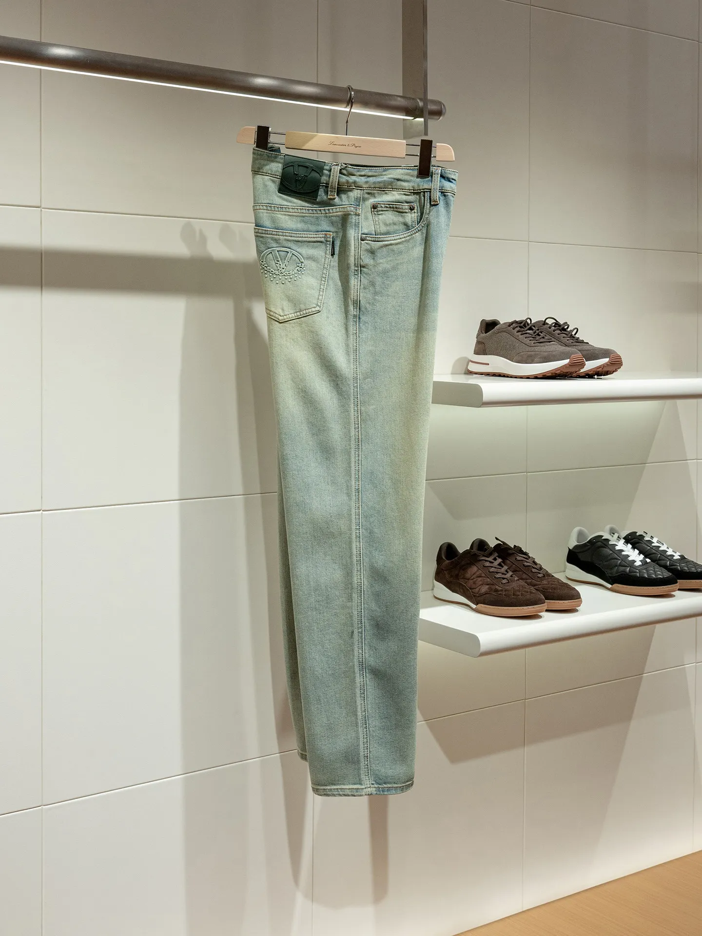 

Мужские свободные прямые джинсы из смесового хлопка с эффектом потертости, 12 унций, сине-зеленые