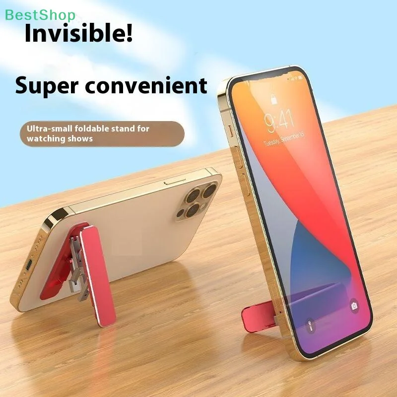 1/3PCS Mini supporto per telefono cellulare pieghevole invisibile supporto per materiale da tavolo in lega di alluminio angolo regolabile per cellulare