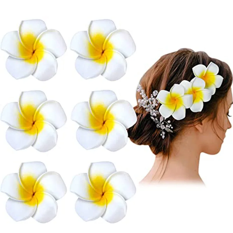 

Special!2.5" Hawaiian Hair Flower Clip Hair Barrettes for Women Match Hawaiian Dresses for Women Luau(6pc Cute Hair Clips for Th