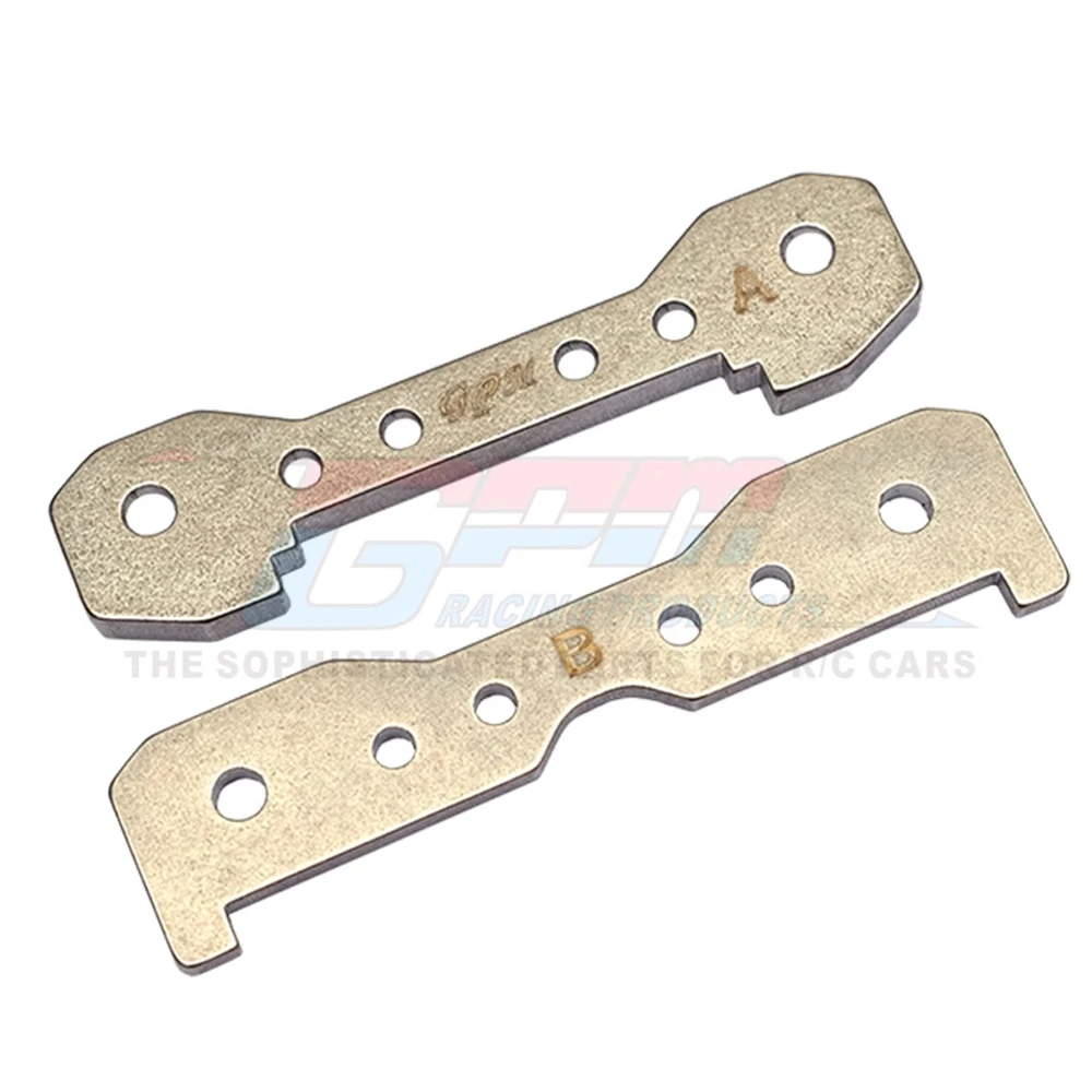 GPM Metal Stainless Steel Front Tie Bars Lower Arm Fixed Block 9527 for Traxxas 1/8 Sledge 4WD Monster Truck 95076-4 RC Cars