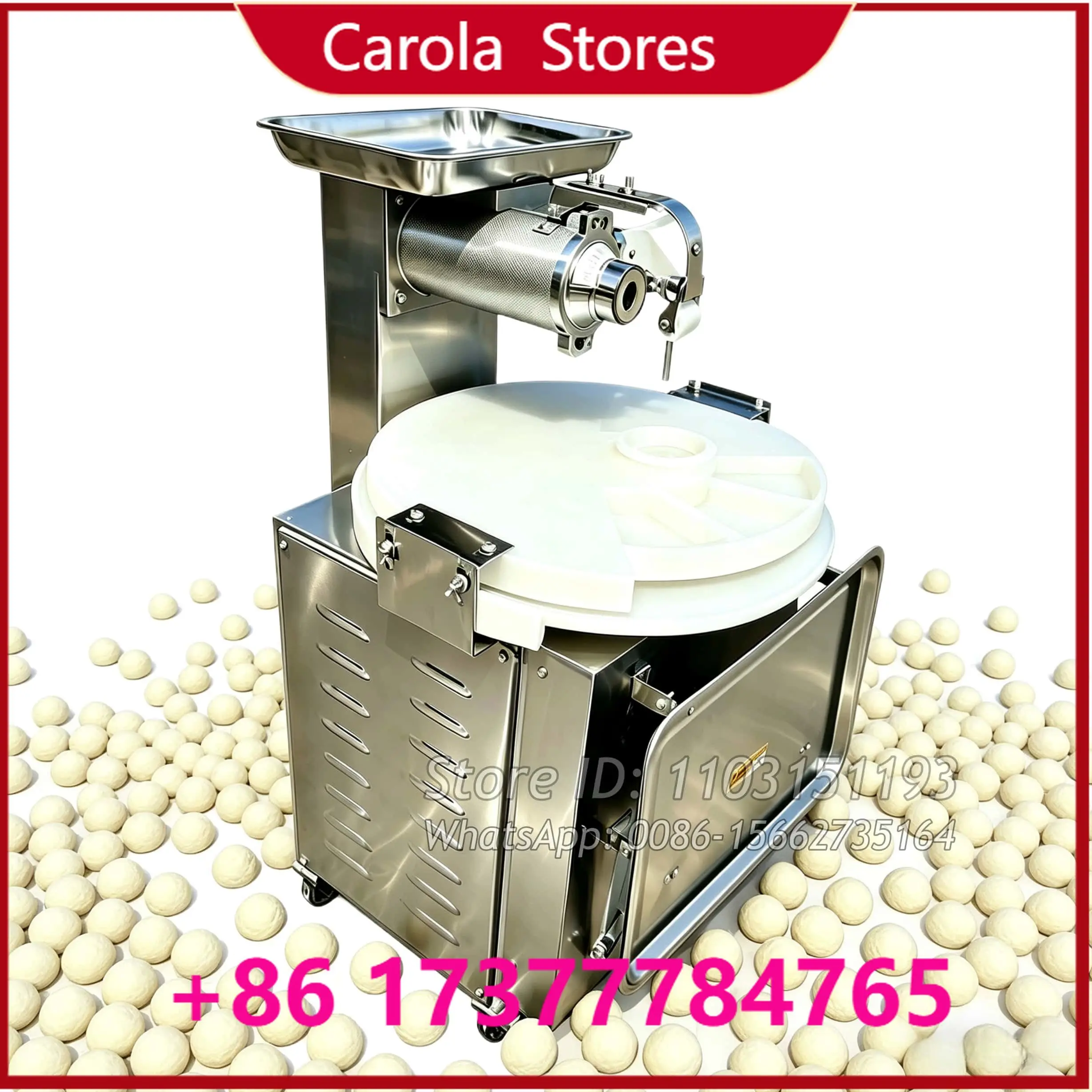 Automatic Electric 60~140 g Multi-Size Dough Ball Molding Machine Round Dough Ball Maker Machinery Dough Divider Roller Machines