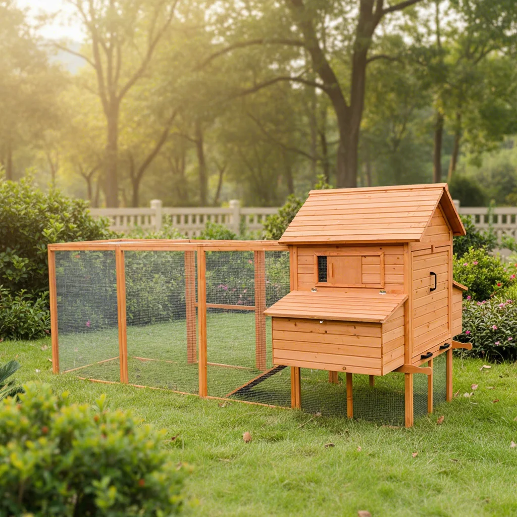 

Custom SDC023XL SHUNDA Luxury Eco-Friendly Modern Print Outdoor Wood Large Chicken Coop