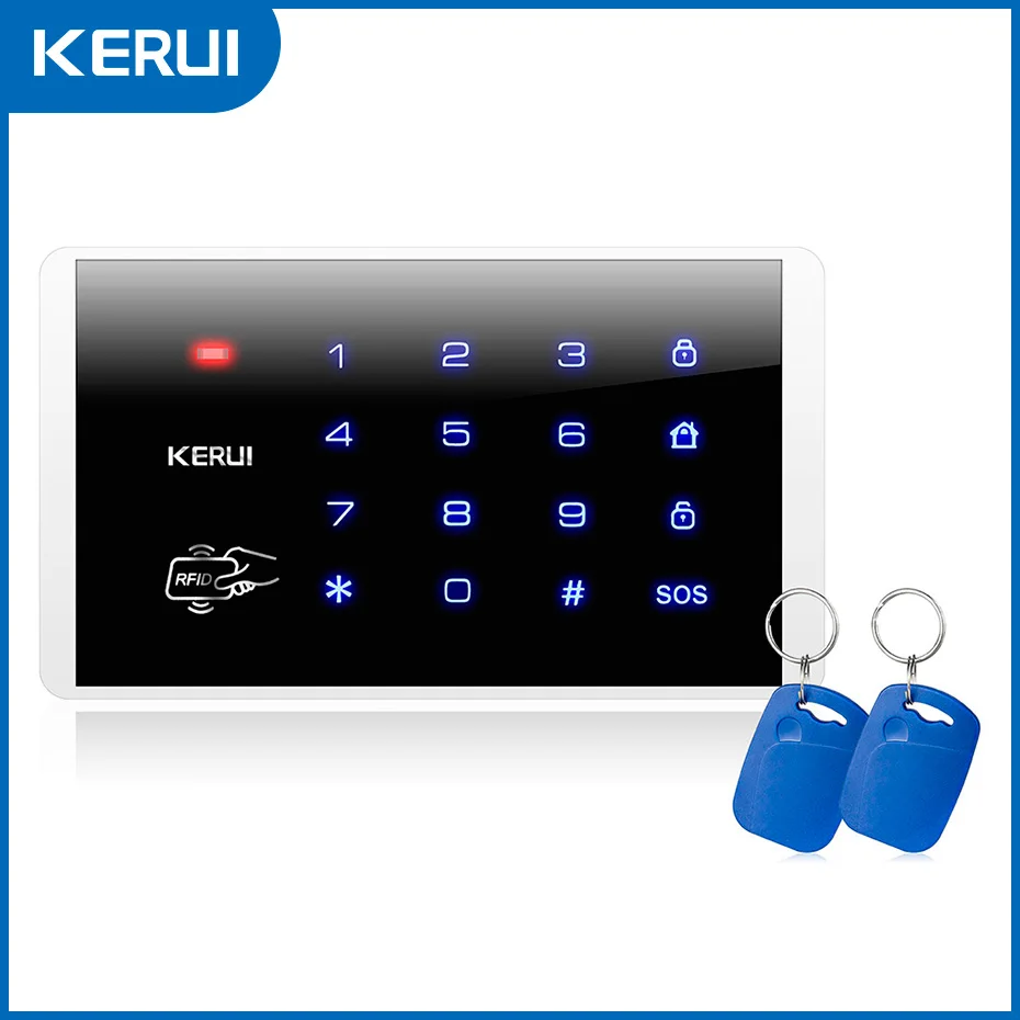 KERUI K16 433 MHz bezprzewodowa klawiatura dotykowa RFID klawiatura dla W181 W184 W202 W204 GSM WIFI System alarmowy w domu