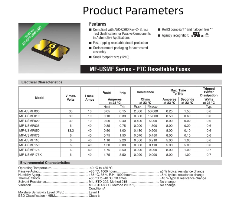 50 Stück PTC1812 Patch-Selbstheilungssicherung 1210 0.05A0.1A0.14A0.2A0.3A0.5A0.75A – Detail 2