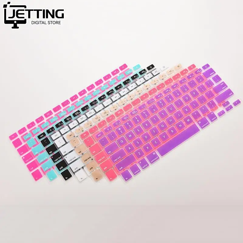 7 Candy Colors Silicone Keyboard Cover Sticker For Macbook Air 13 Pro 13 15 17 Protector Sticker Film