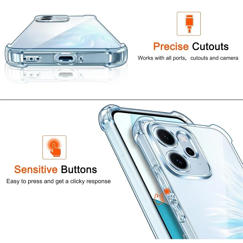 حافظة شفافة لهاتف اوبو رينو 14 FS F 5G من السيليكون الناعم المقاوم للصدمات كوكه أوبو رينو 14F رينو 14FS رينو 14F 14 برو 14Pro