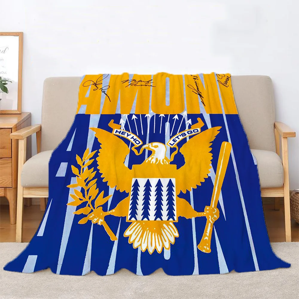 R-Ramones Blanket Custom Decorative Bed Blankets for Winter Bedroom Decoration Boho Home Decor Bedspread the Sofa Throw Warm Nap