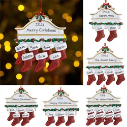 Creative Resin Christmas Socks, Home Nameplate DIY Pendant, Christmas Pendant, Christmas Tree Decoration (Can Write)