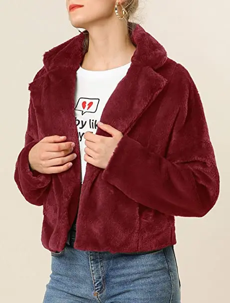 Manteau en fausse fourrure pour femme, manteau en fourrure écologique, manteau en fourrure artificielle, vestes moelleuses